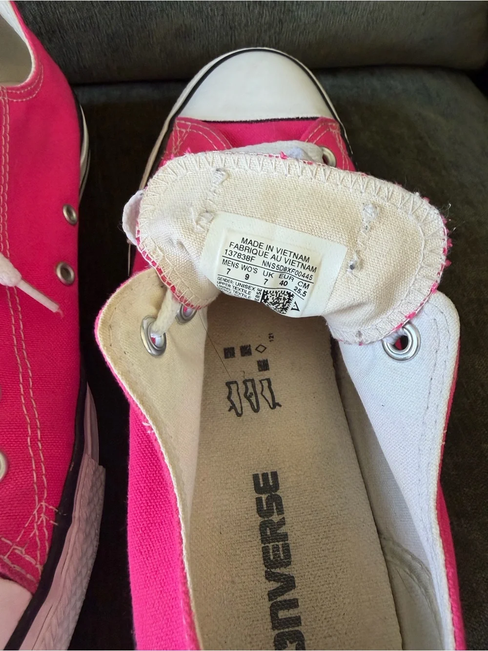 Converse Low Top Sneakers - Bright Pink and White - Picture 6 of 6